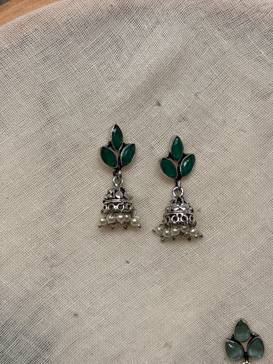 Emerald green smallest jhumki