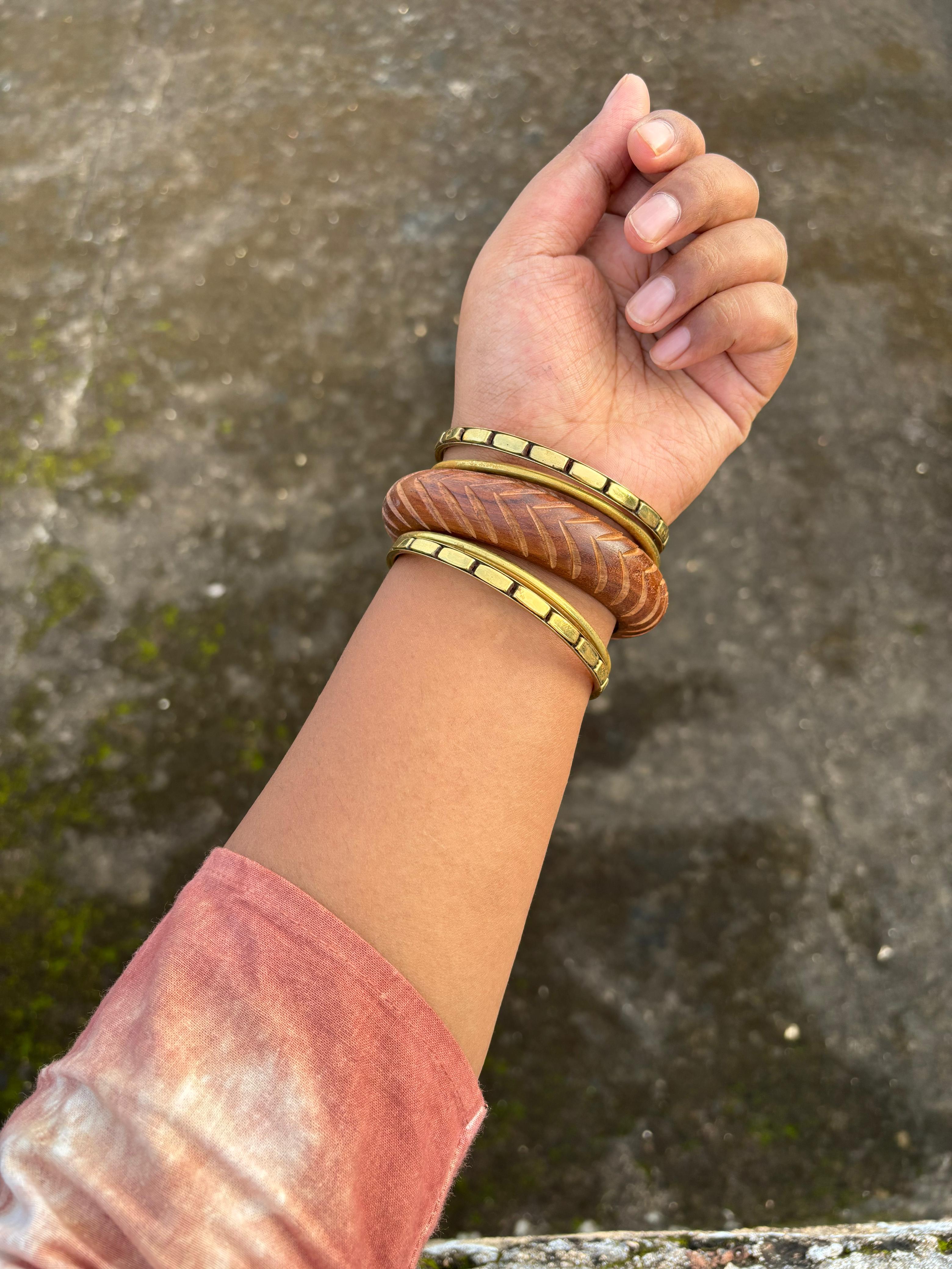 Wooden bangle stack