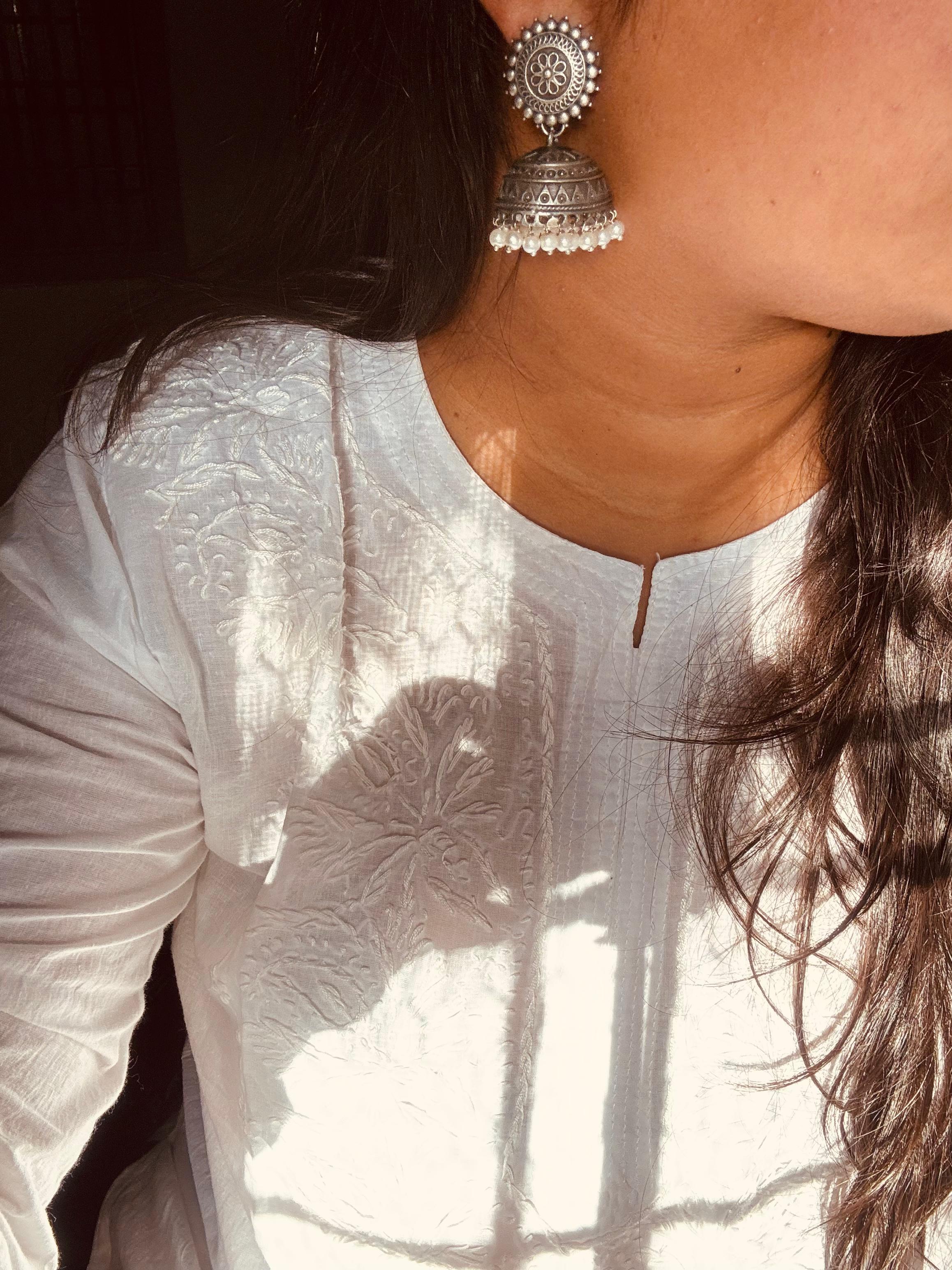 Brass antique jhumki