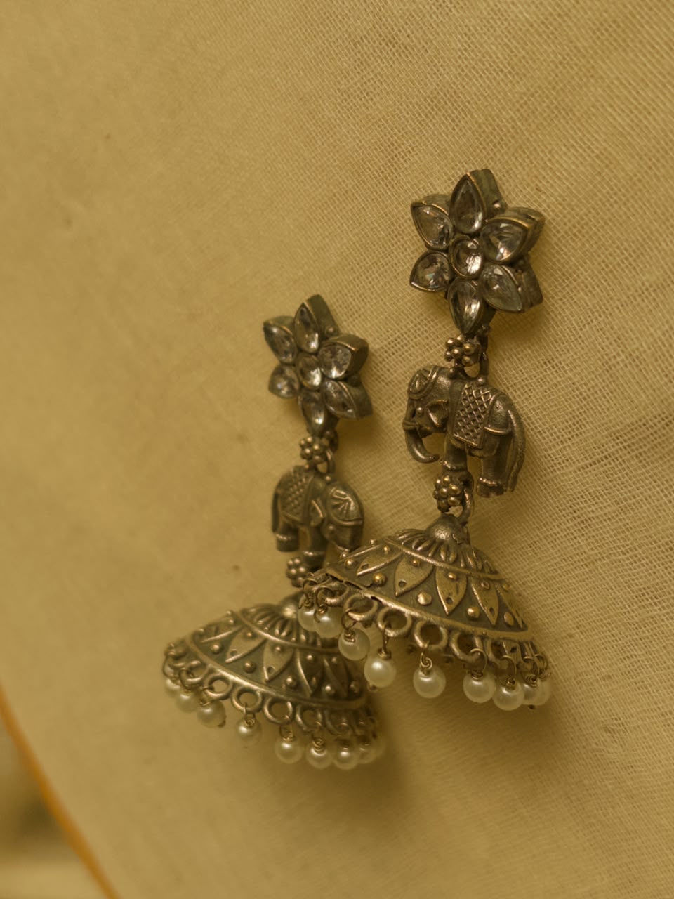 Vintage brass jhumki