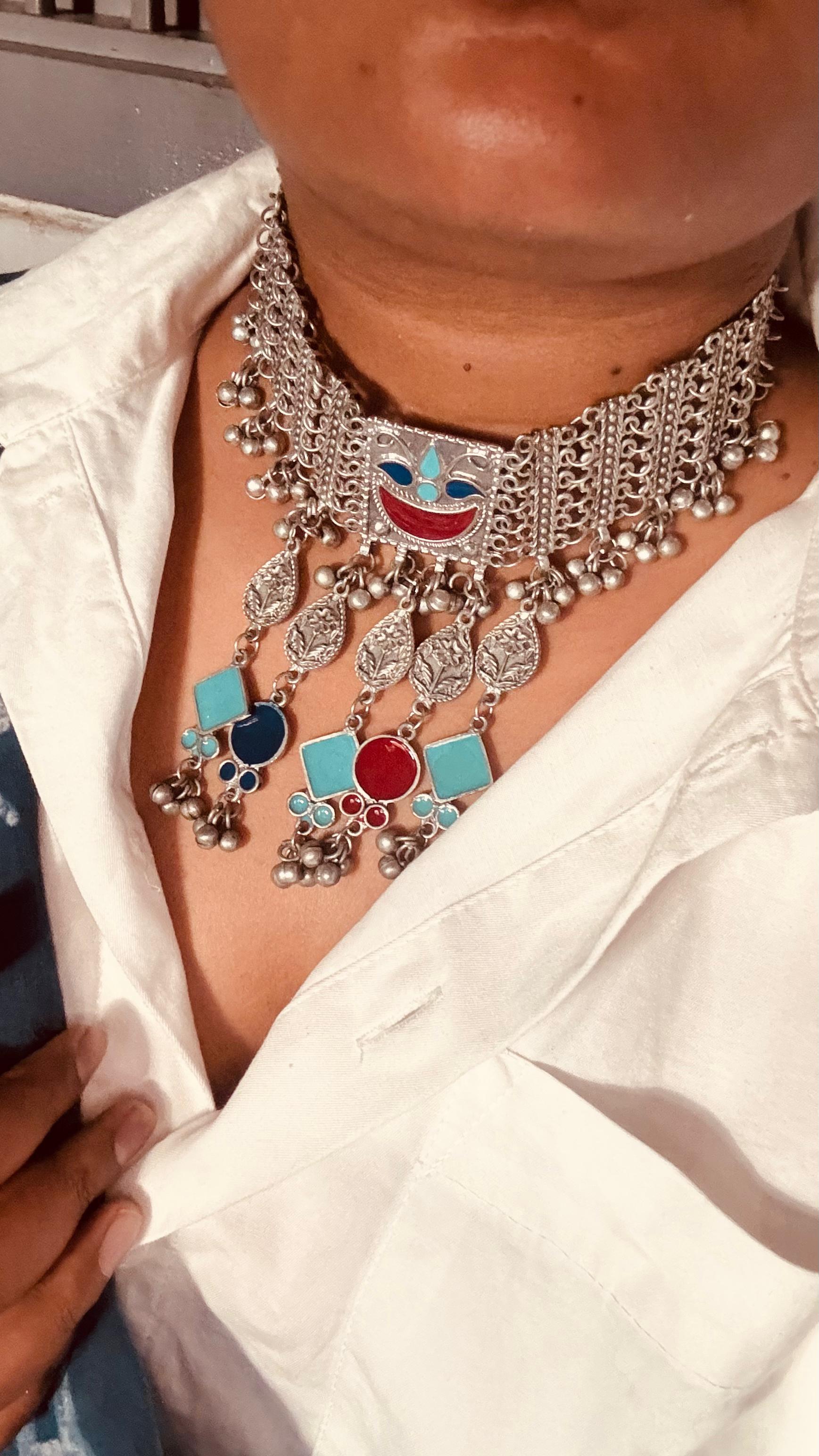 Afghani brass choker