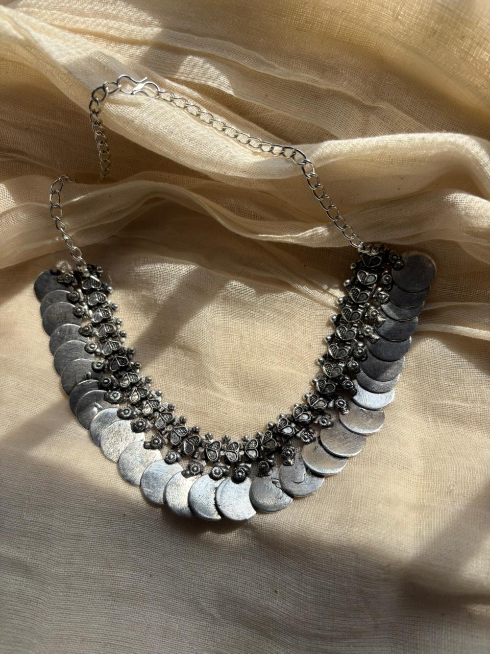 Coin choker necklace