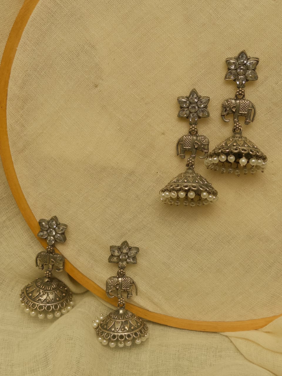 Vintage brass jhumki