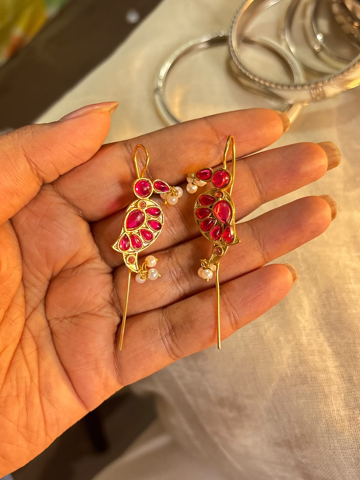 Bird brass earcuff