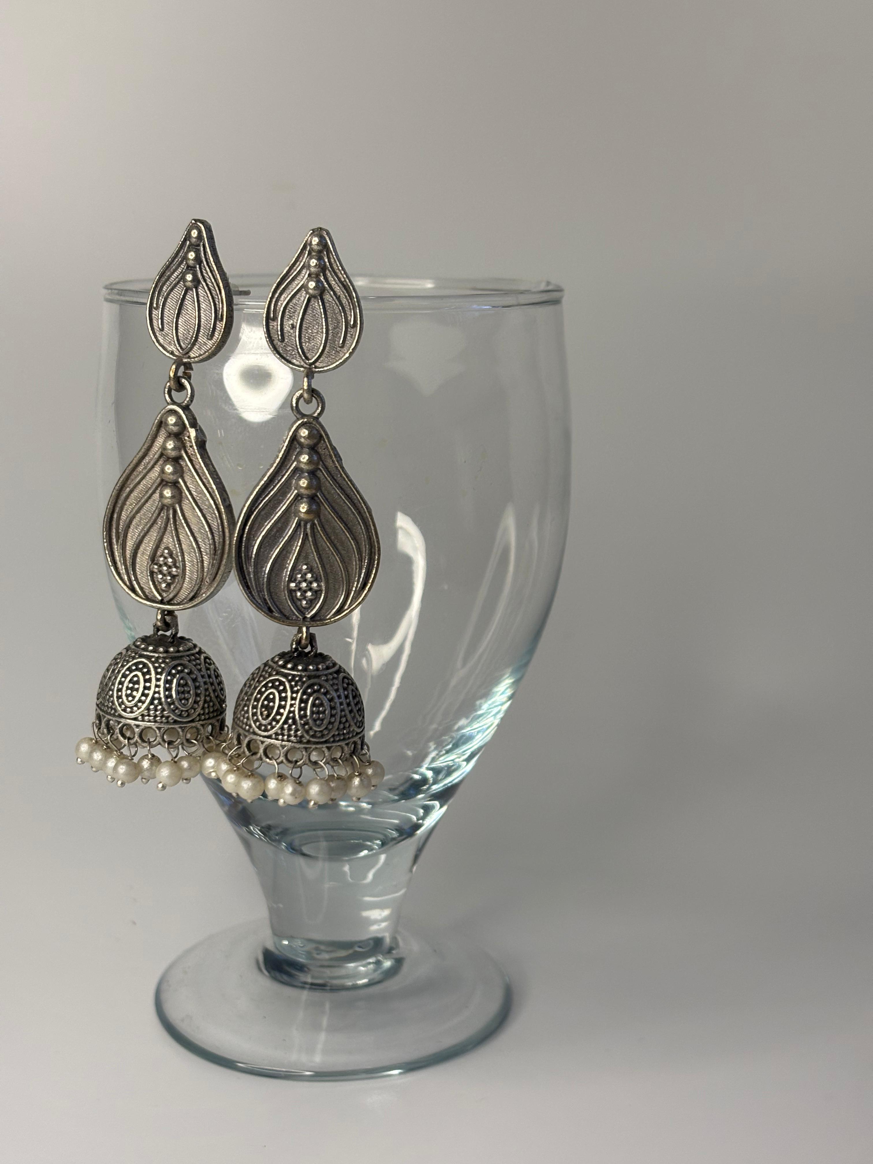 German silver Madhuban jhumka