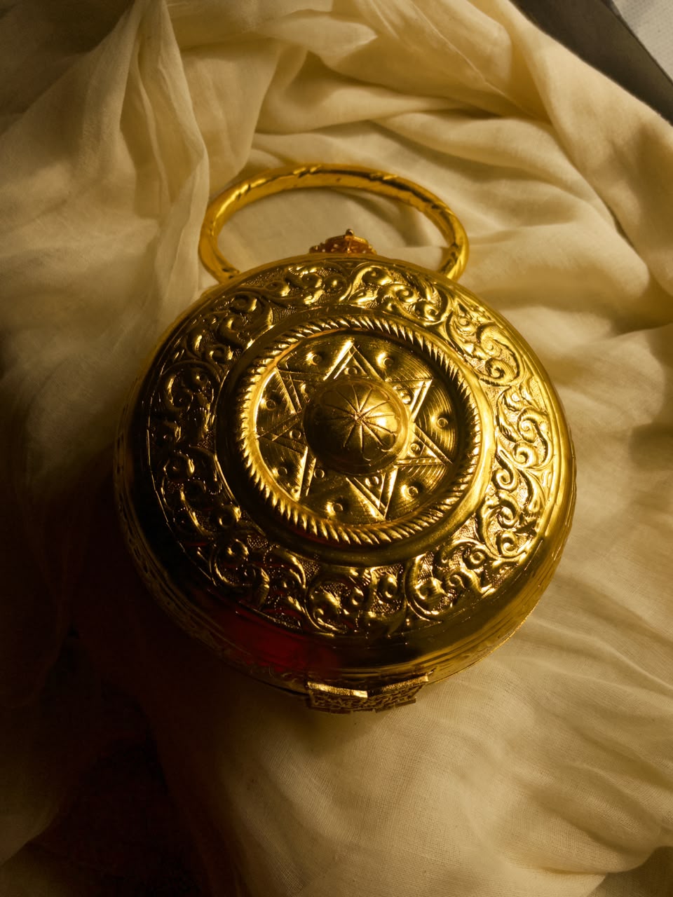 Golden Mandala brass bag