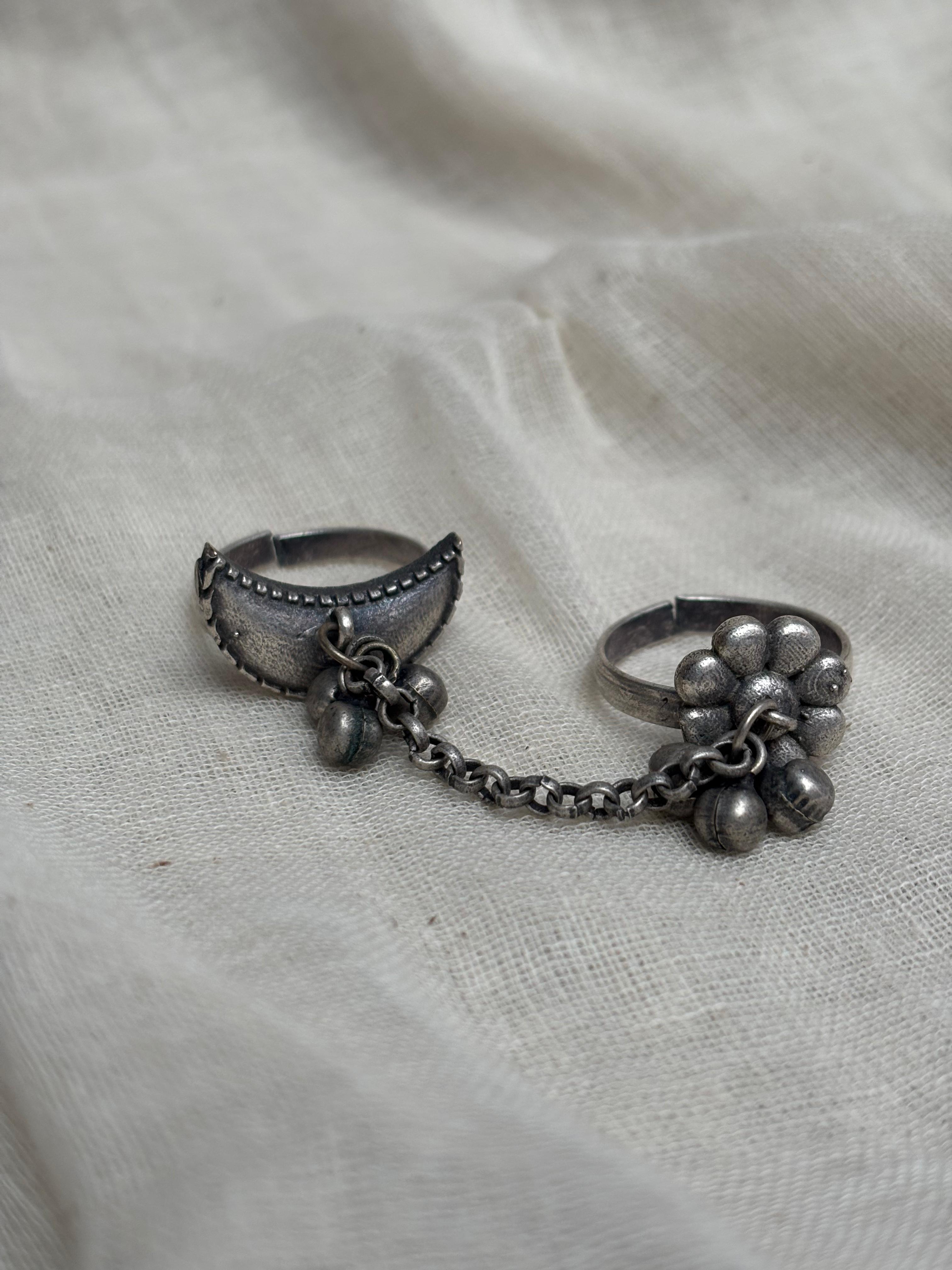 Half moon brass ring