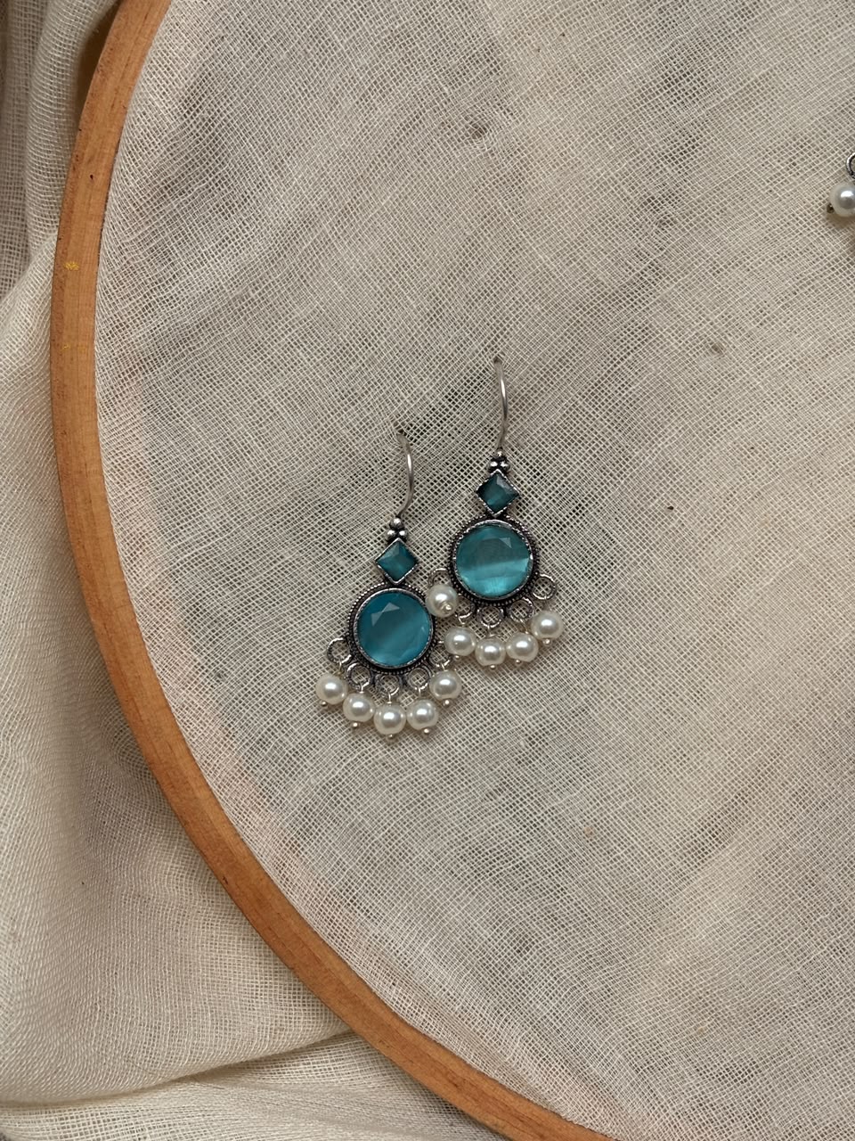 Blue Small drop earrings