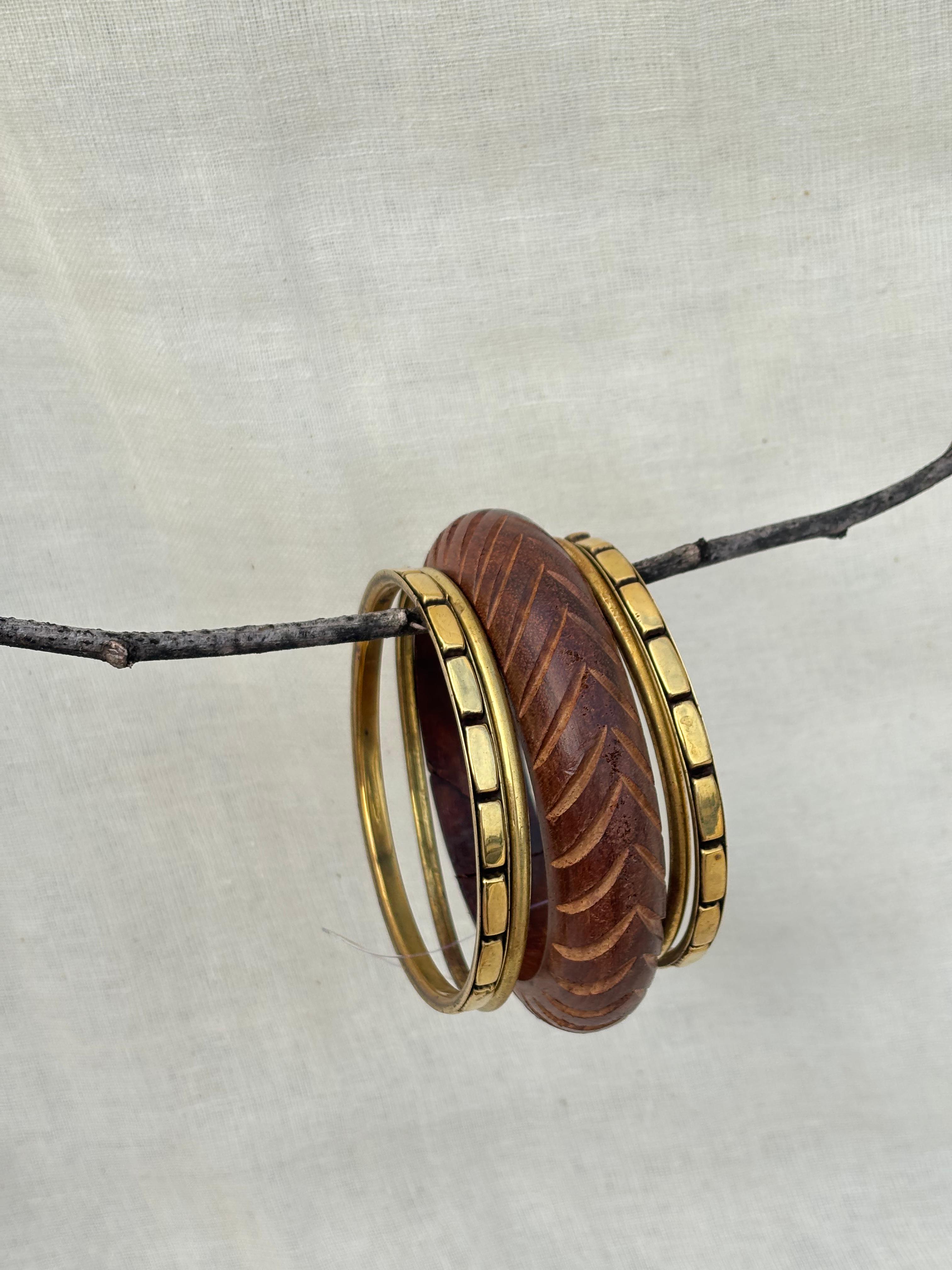 Wooden bangle stack