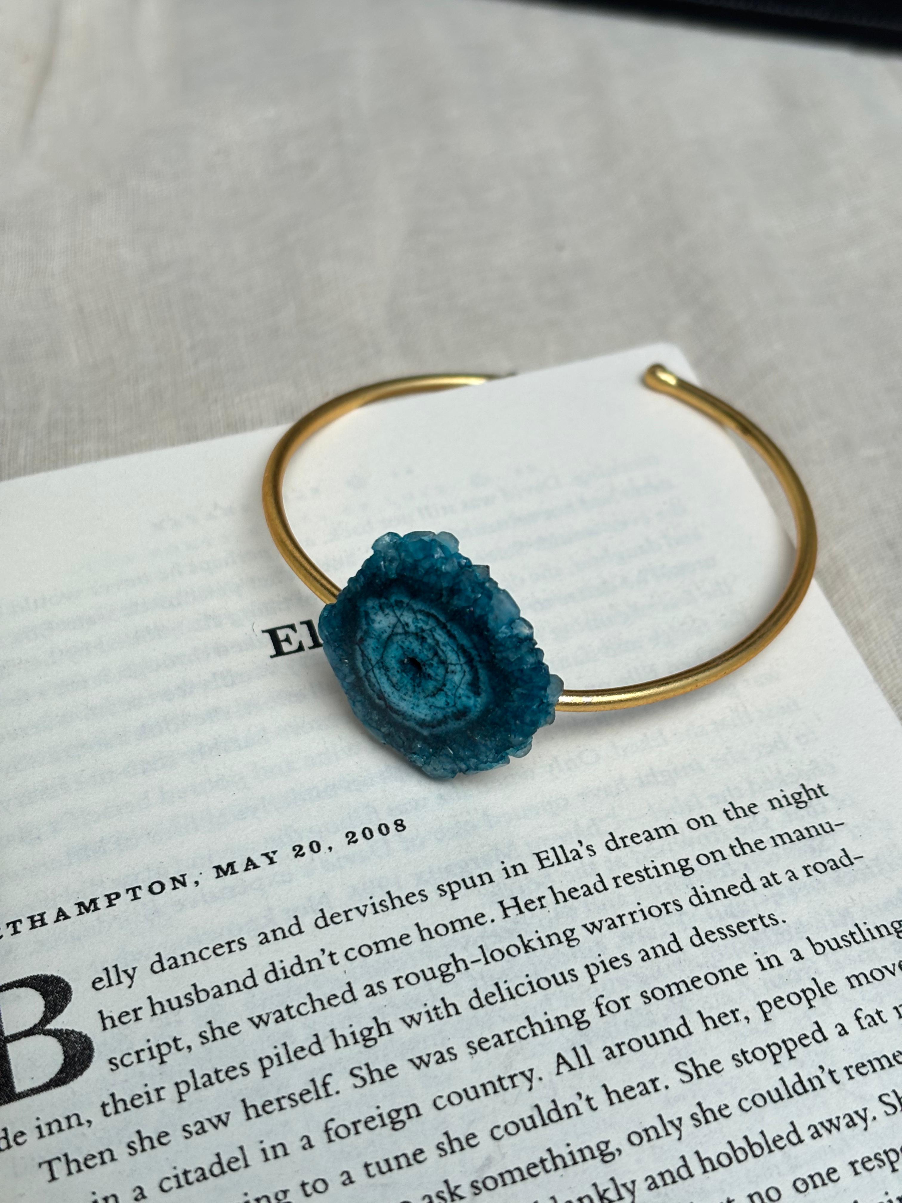 Azure brass cuff