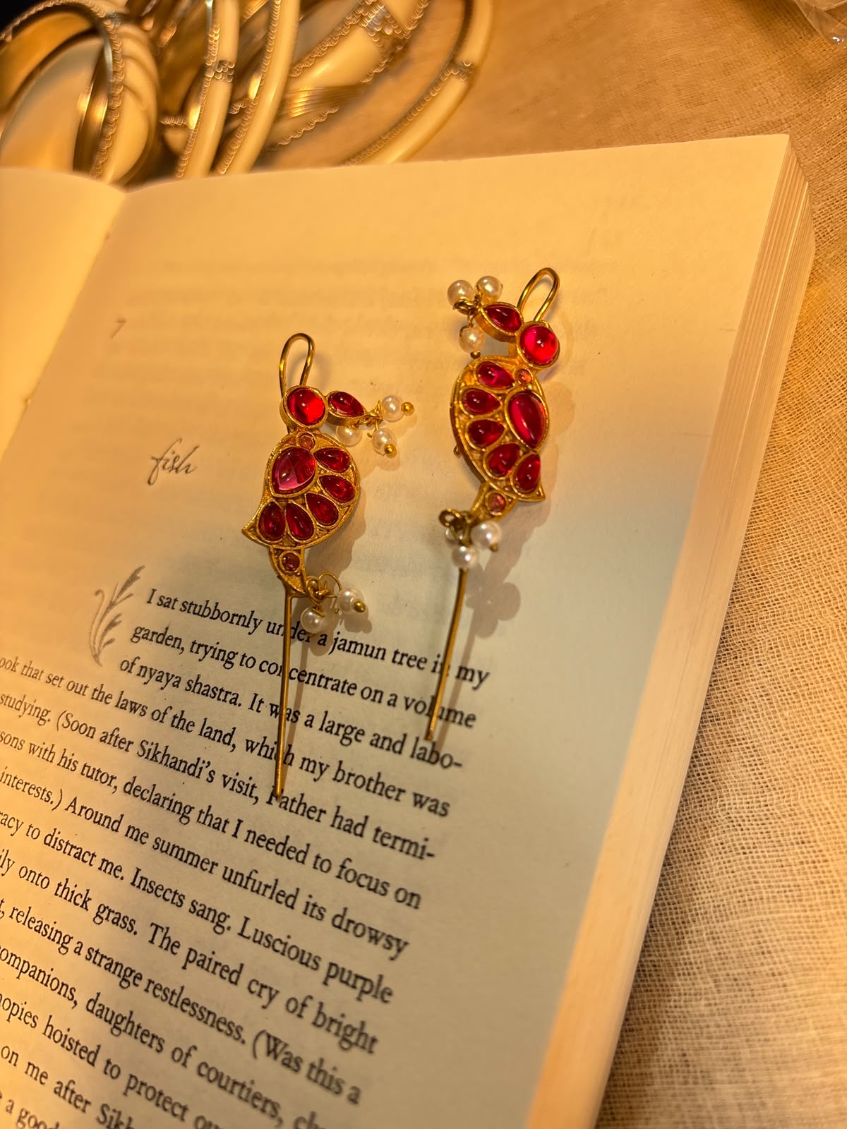 Bird brass earcuff