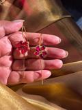 pink flower earcuff